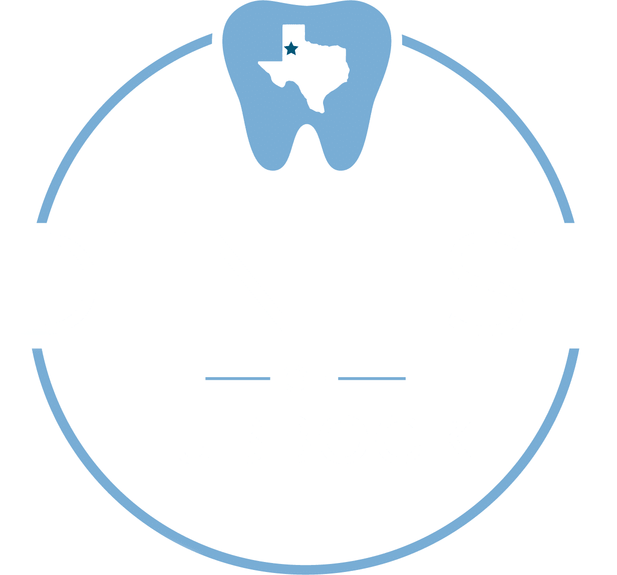 Dentist of Lubbock Logo RGB white